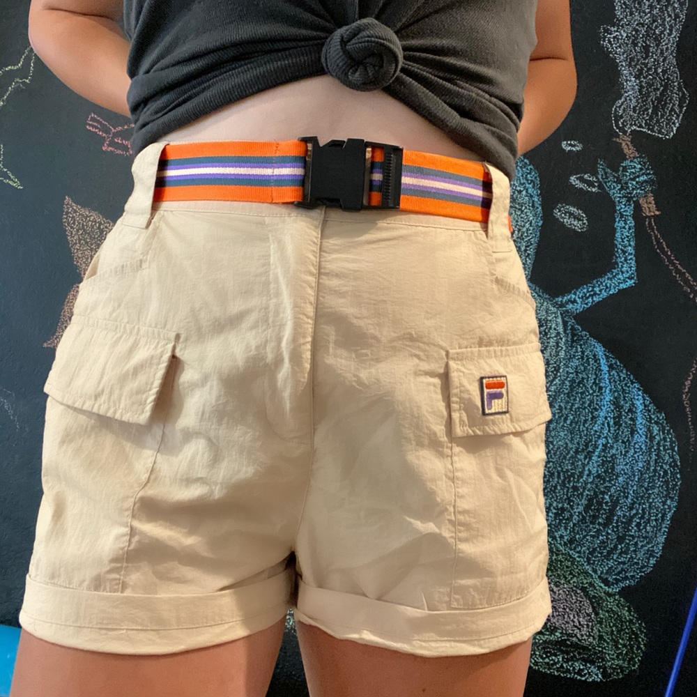 FILA Nylon Belted Cargo Shorts